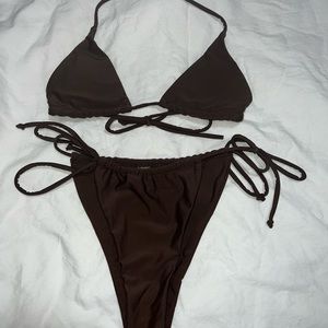 Brown unworn Fashion Nova Bikini